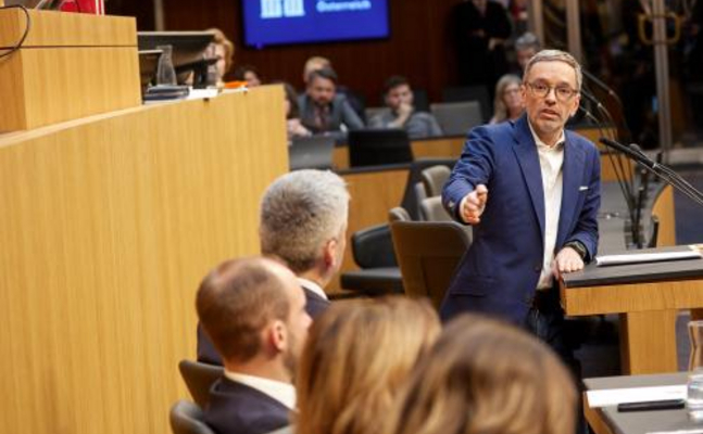 FPÖ-Bundesparteiobmann Herbert Kickl im Hohen Haus.